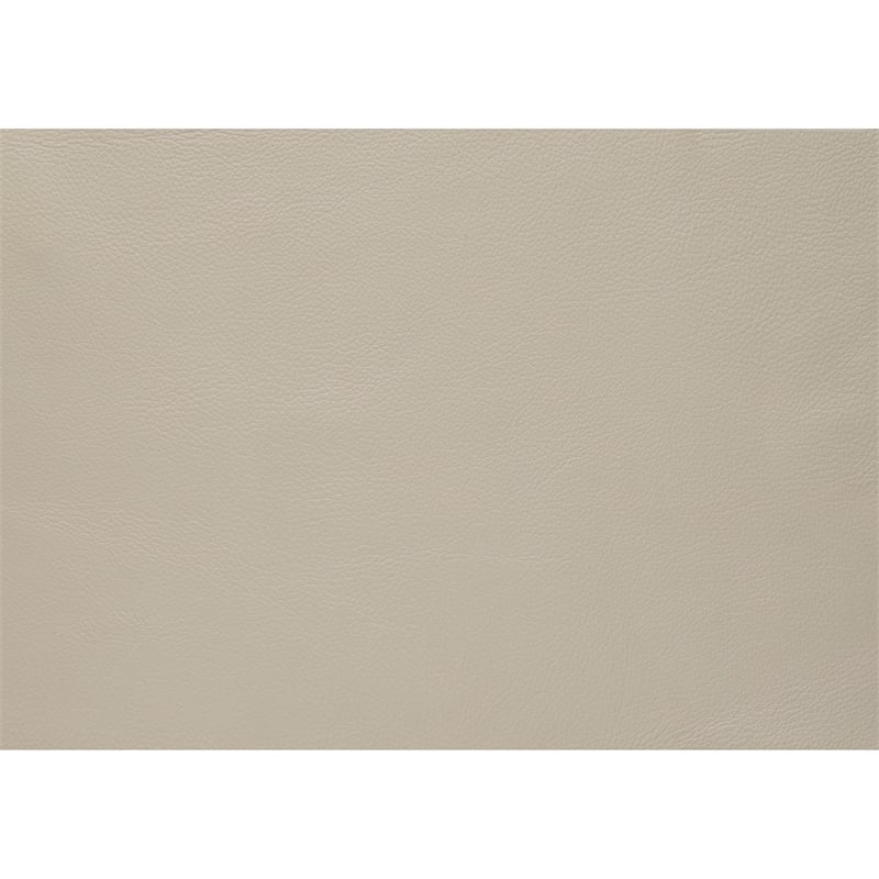 Lisa 88 Inch Sofa- Cream Top Grain and Split Leather- Brown Solid Wood