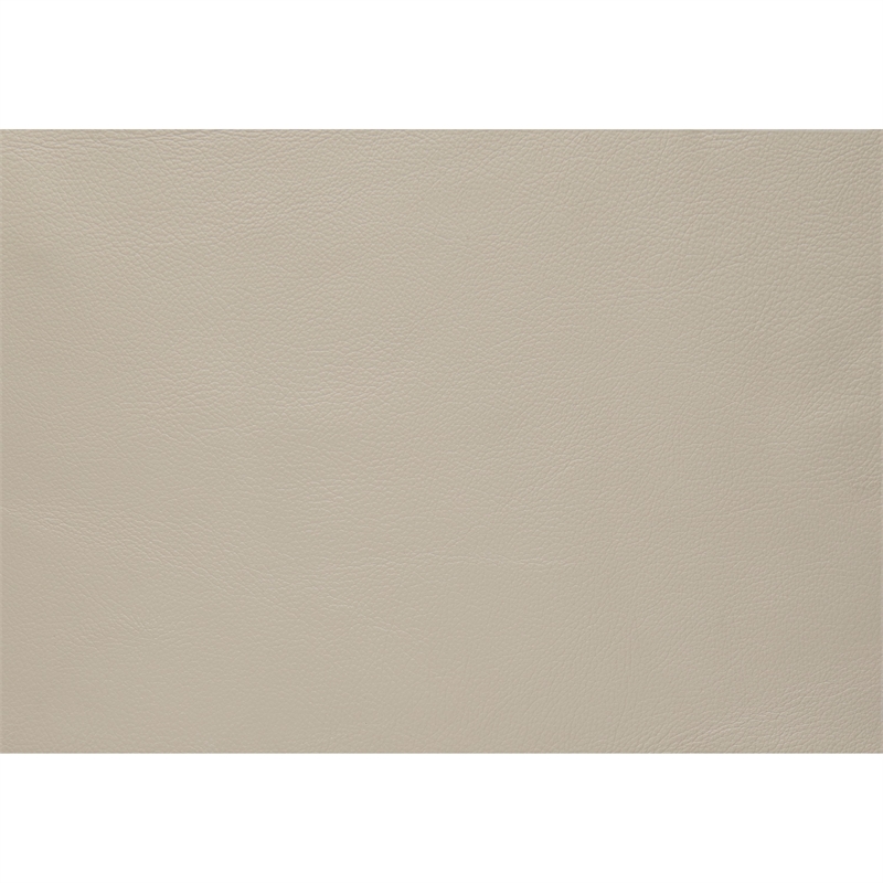 Lisa 88 Inch Sofa- Cream Top Grain and Split Leather- Brown Solid Wood