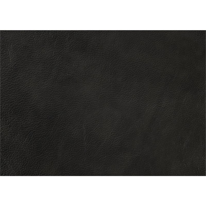 Richie 83 Inch Sofa- Gray Top Grain and Faux Leather- Brown Solid Wood