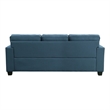 Eoin 84 Inch Sofa- Blue Polyester- Soft Foam Cushioning- Solid Wood Frame