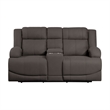 Kate 71 Inch Power Double Recliner Loveseat- Center Console- USB- Brown