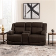 Kate 71 Inch Power Double Recliner Loveseat- Center Console- USB- Brown