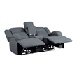 Kate 71 Inch Power Double Recliner Loveseat- Center Console- USB- Blue