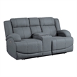 Kate 71 Inch Power Double Recliner Loveseat- Center Console- USB- Blue