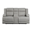 Kate 71 Inch Power Double Recliner Loveseat- Center Console- USB- Gray