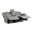 Kate 71 Inch Power Double Recliner Loveseat- Center Console- USB- Gray