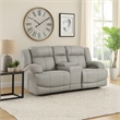 Kate 71 Inch Power Double Recliner Loveseat- Center Console- USB- Gray