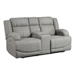 Kate 71 Inch Power Double Recliner Loveseat- Center Console- USB- Gray