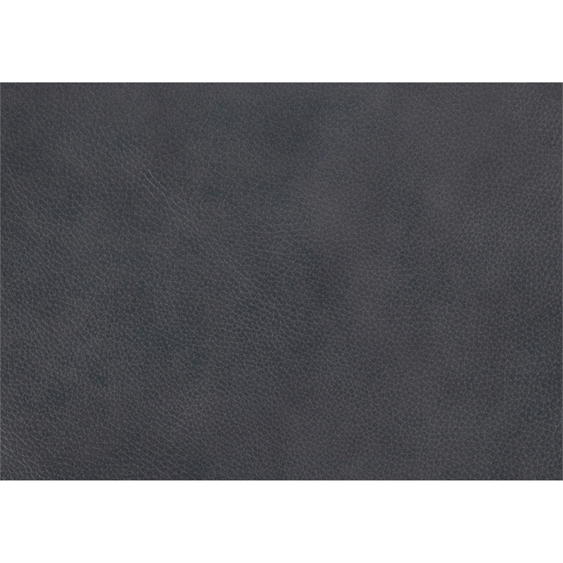 Lisa 71 Inch Loveseat- Gray Top Grain and Split Leather Brown Solid Wood