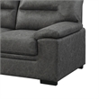 Gian 62 Inch Loveseat- Plush Dark Gray Microfiber- Pillow Top Armrests