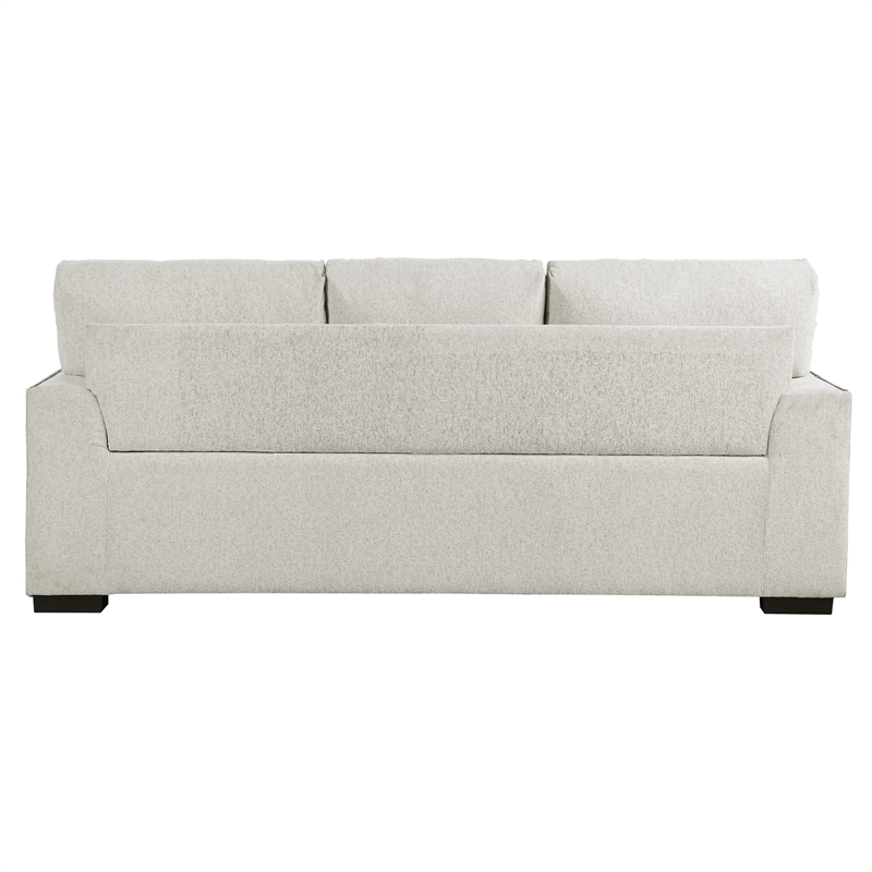 Meil 84 Inch Sofa- Beige Chenille- Nailhead Trim- Foam Cushions- Solid Wood