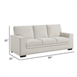 Meil 84 Inch Sofa- Beige Chenille- Nailhead Trim- Foam Cushions- Solid Wood