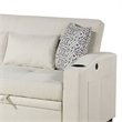 Tene 71 Inch Convertible Sleeper Loveseat- USB- 4 Accent Pillows- Black