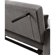 Tina 54 Inch Convertible Sleeper Loveseat- Round Arms- 2 Pillows- Brown