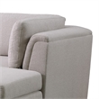 Goz Reversible U Sectional Sofa- 2 Ottomans- Beige Linen- 122 Inch