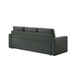 Biry Pull Out Sleeper Sofa Bed- Tufted Cushions- Dark Gray Fabric