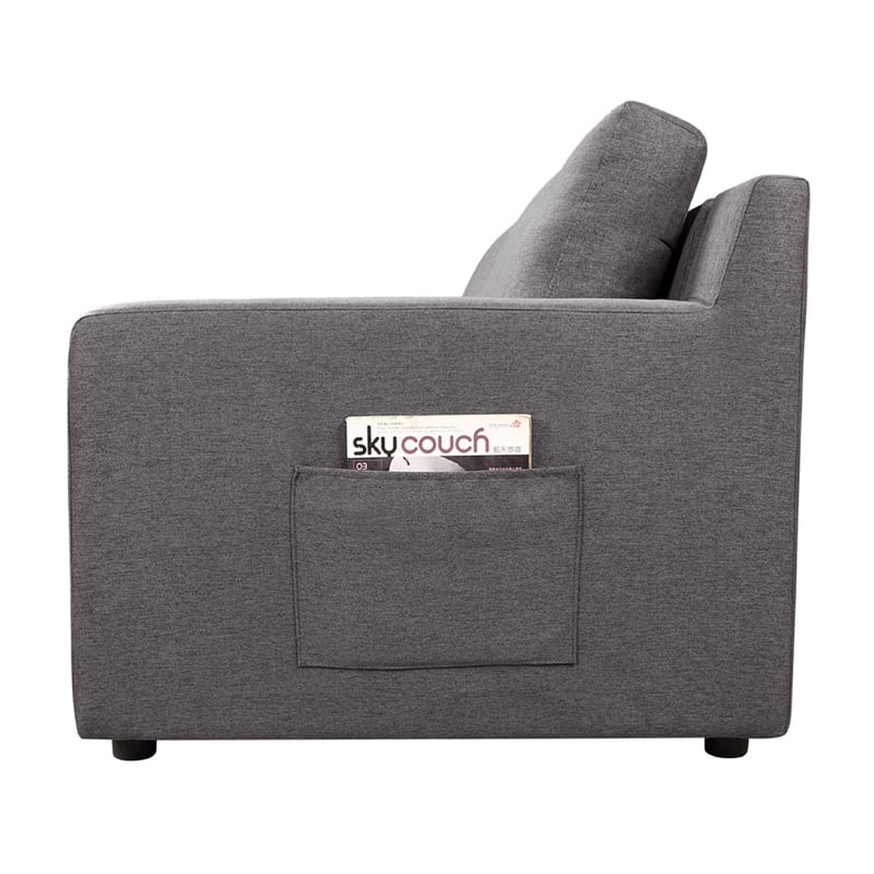 Cas Right Facing 7 Seater U Shaped Sectional Sofa Chaise- Pocket- Gray