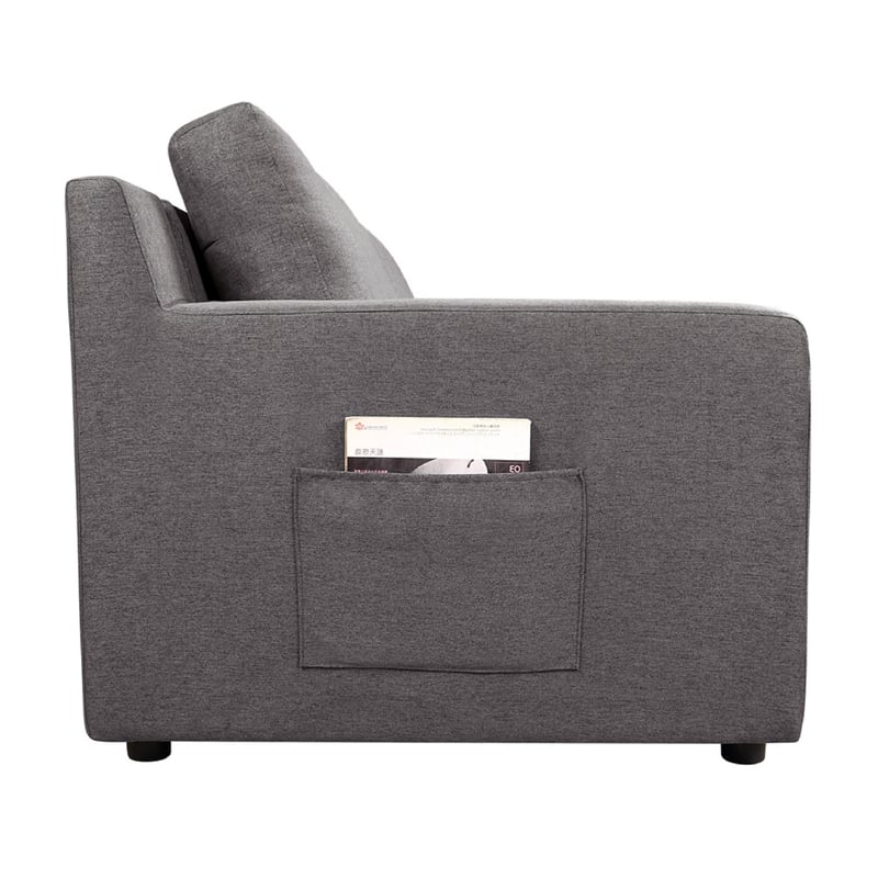 Cas Left Facing 7 Seater U Shaped Sectional Sofa Chaise- Pocket- Gray