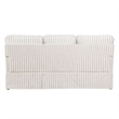 Tory Sofa with 4 Throw Pillows- Gray White Striped Polyester- 79 Inch