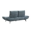 Kyan Adjustable Depth Power Reclining Sofa- 2 Pillows- Blue Chenille