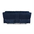 Rexy Manual Dual Recliner Loveseat with Console- Blue Corduroy 85 Inch