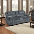 Rexy Manual Dual Recliner Loveseat- Console Dark Gray Corduroy 85 Inch
