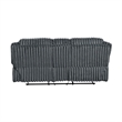 Rexy Manual Dual Recliner Loveseat- Console Dark Gray Corduroy 85 Inch