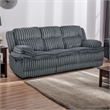 Rexy Manual Double Reclining Sofa- Textured Dark Gray Corduroy 95 Inch