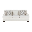 Osy Sofa with 4 Accent Pillows- 91 Inch- Soft Ivory Chenille