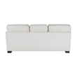 Osy Sofa with 4 Accent Pillows- 91 Inch- Soft Ivory Chenille