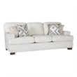 Osy Sofa with 4 Accent Pillows- 91 Inch- Soft Ivory Chenille