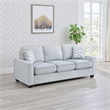 Pery Sofa w 2 Pillows- Reversible Cushions- Light Gray 84 Inch
