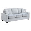 Pery Sofa w 2 Pillows- Reversible Cushions- Light Gray 84 Inch