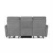 Eddie Power Double Reclining Sofa w USB- Lay Flat- Dove Gray Chenille