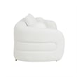 Novy Sofa- 4 Accent Pillows- White Sherpa- Gold- 93 Inch