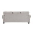 Leroi Sofa- 81 Inch- Gray Fabric and Round Flared Armrests