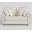 Boro Loveseat with 4 Accent Pillows- 64 Inch- Beige Fabric