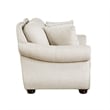 Boro Loveseat with 4 Accent Pillows- 64 Inch- Beige Fabric