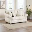 Boro Loveseat with 4 Accent Pillows- 64 Inch- Beige Fabric