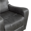 Gimo Dual Manual Recliner Loveseat- Dark Gray Microfiber- 72 Inch