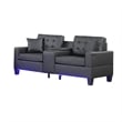 Nami Sleeper Sectional with Storage Chaise- Brown Flannel- 91 Inch