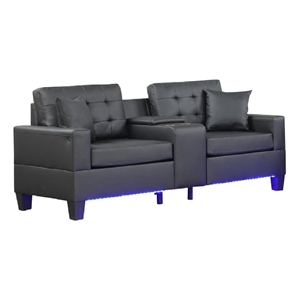 Nami Sleeper Sectional with Storage Chaise- Brown Flannel- 91 Inch