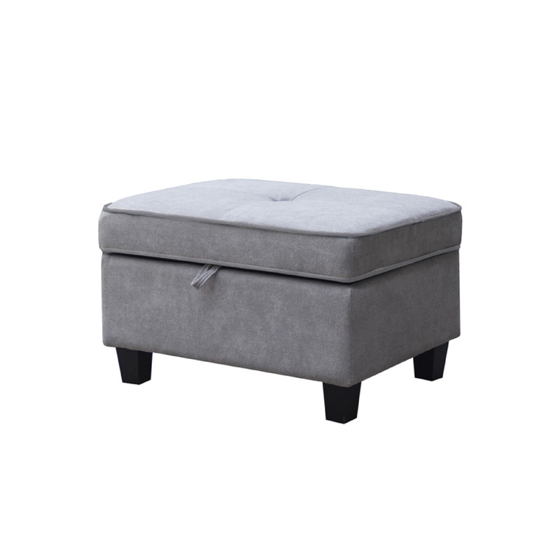 Nami Sleeper Sectional with Storage Chaise- Gray Flannel- 91 Inch