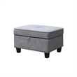 Nami Sleeper Sectional with Storage Chaise- Gray Flannel- 91 Inch