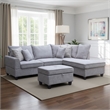 Nami Sleeper Sectional with Storage Chaise- Gray Flannel- 91 Inch