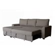 Nami Sleeper Sectional with Storage Chaise- Brown Flannel- 91 Inch