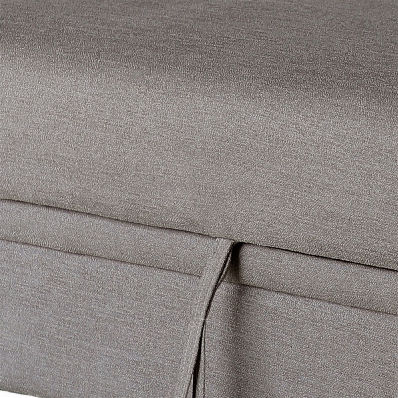 Nami Sleeper Sectional with Storage Chaise- Brown Flannel- 91 Inch