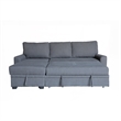Nami Sleeper Sectional with Storage Chaise- Gray Flannel- 91 Inch
