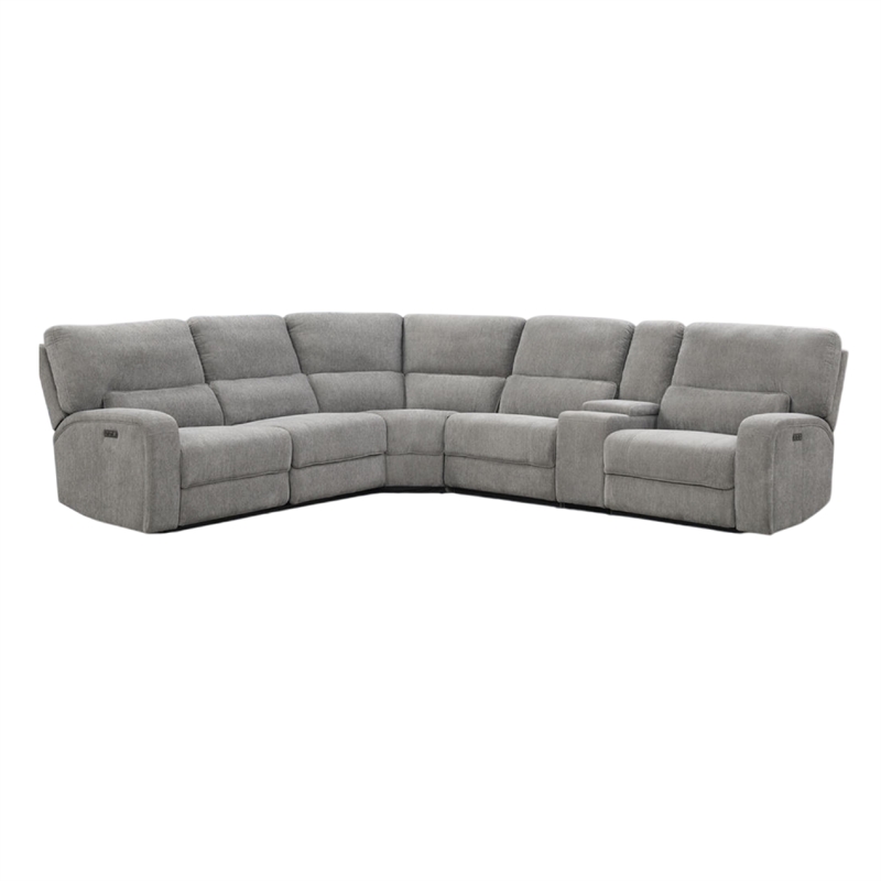 Otto 3pc Set Sofa- Loveseat- Chair with 6 Pillows- Light Gray Woven