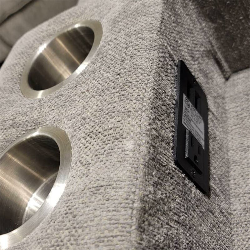 Otto 3pc Set Sofa- Loveseat- Chair with 6 Pillows- Light Gray Woven